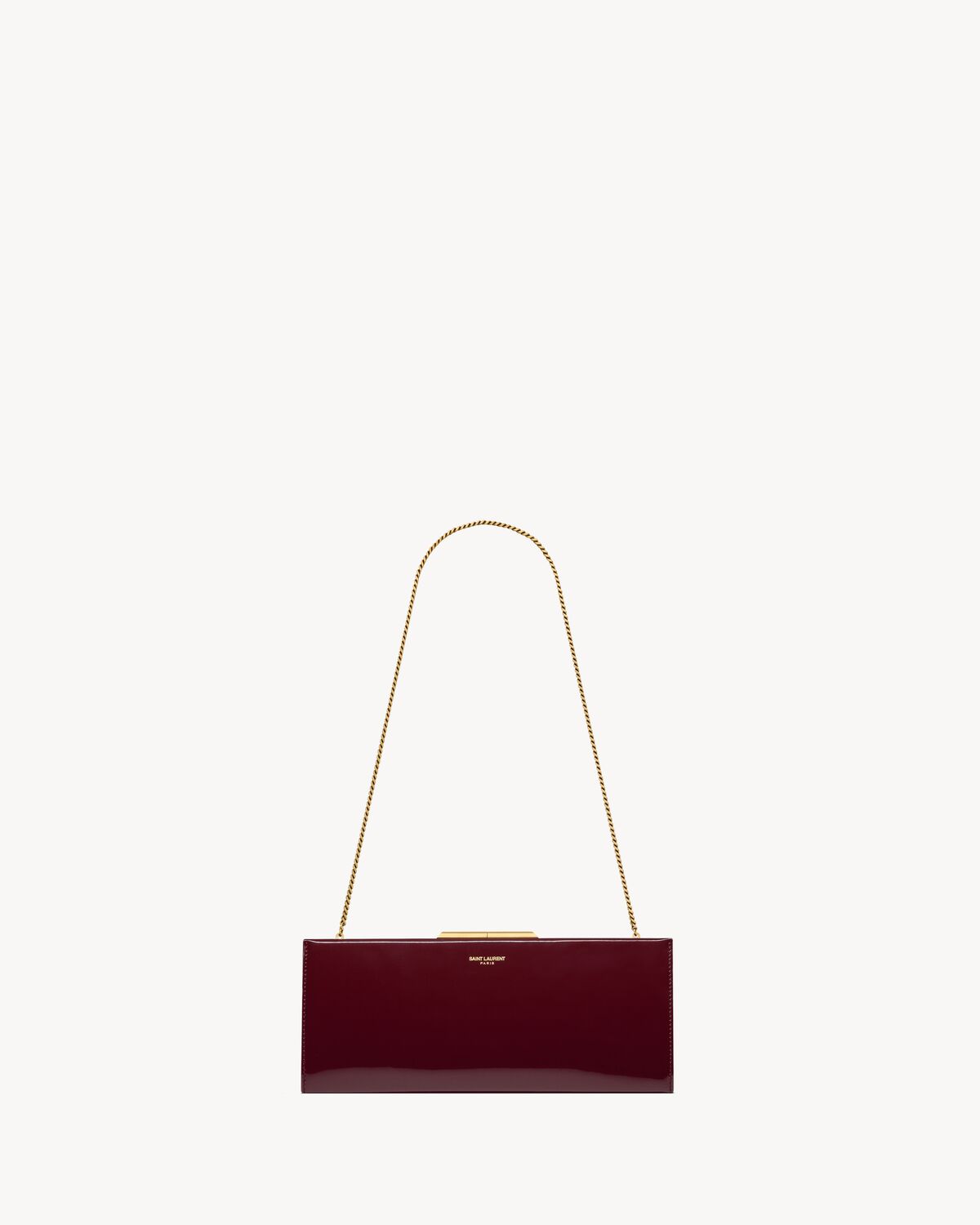 YSL Midnight Small Clutch In Lacquered Leather - Image 2